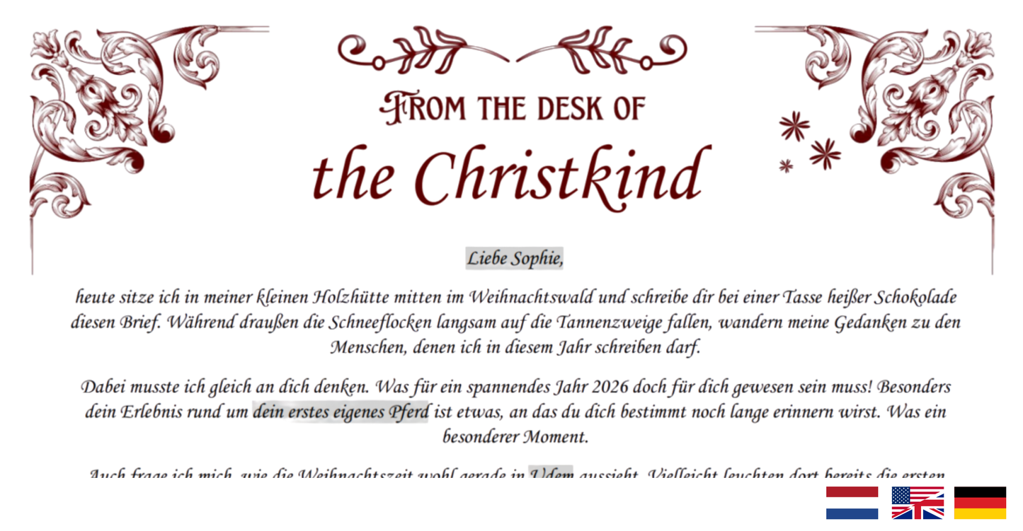 Post vom Christkind