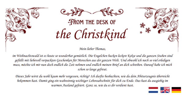 100% personal: Mail from the Christkind